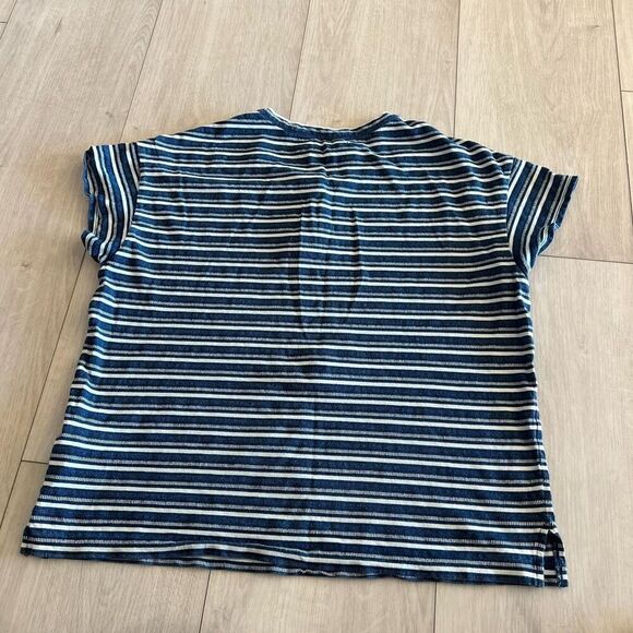 Madewell Stripe Brother Henley women shirt size L - Picture 5 of 6